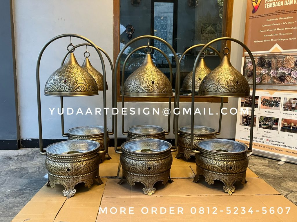 Jual Tempat Prasmanan Catering Tembaga & Kuningan - Panstove Roll Top Chaffingdish