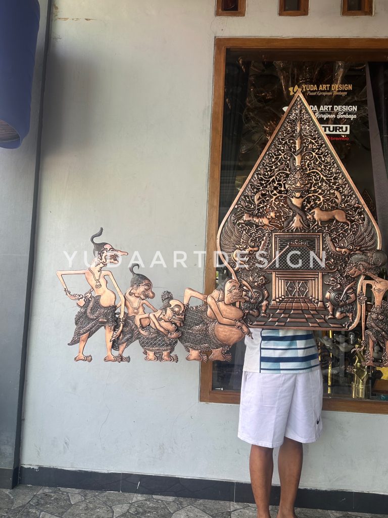 Gunungan Wayang Tembaga Set Pandawa Punokawan