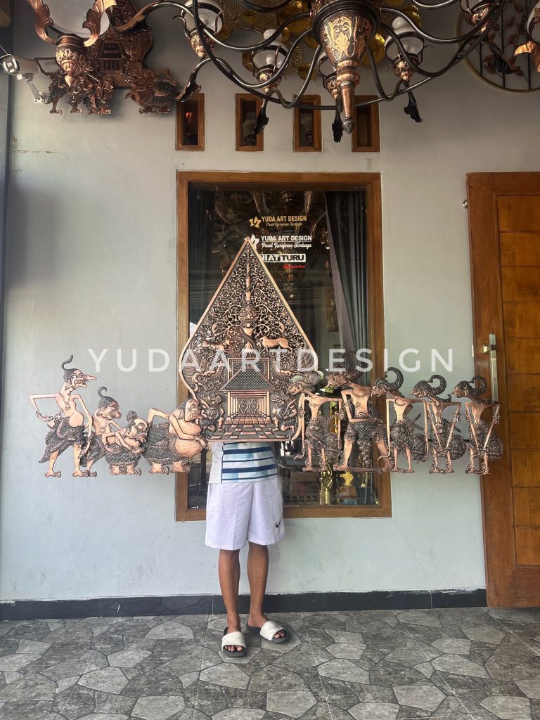 Gunungan Wayang Tembaga Set Pandawa Punokawan