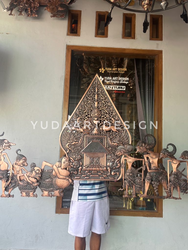 Gunungan Wayang Tembaga Set Pandawa Punokawan